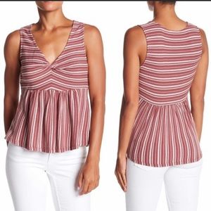 Lucky Brand peplum tank twist top detail size Medium
